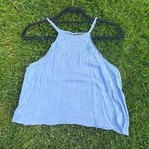 Kendall & Kylie Pacsun Light Blue Crop Top